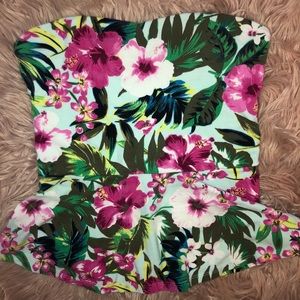 Peplum Express Tube Top-Floral💕